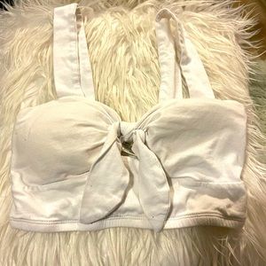 Bozzolo extra crop top BIG BOW with thick straps, Small